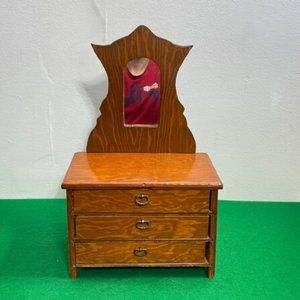 Gunther Mele 1970's Wooden Jewelry Box. Jewellery with Drawers. Vintage Wooden J